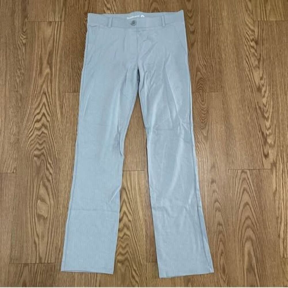 Betabrand Womens Medium Yoga Dress Pants Gray Bootcut Herringbone Stretch Ponte